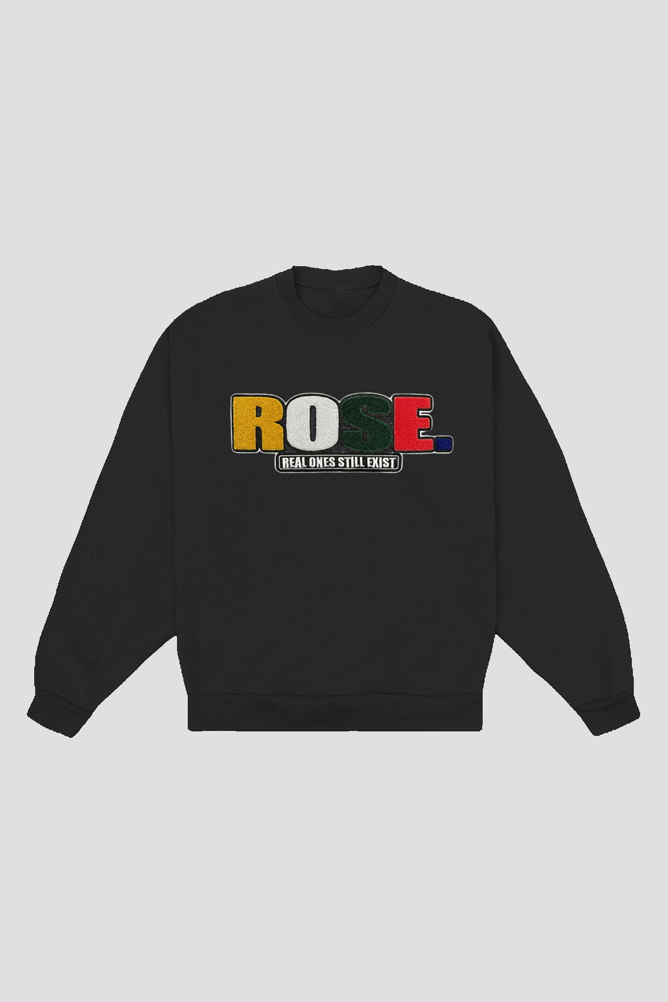 All ROSE. Patch Crewneck | Black