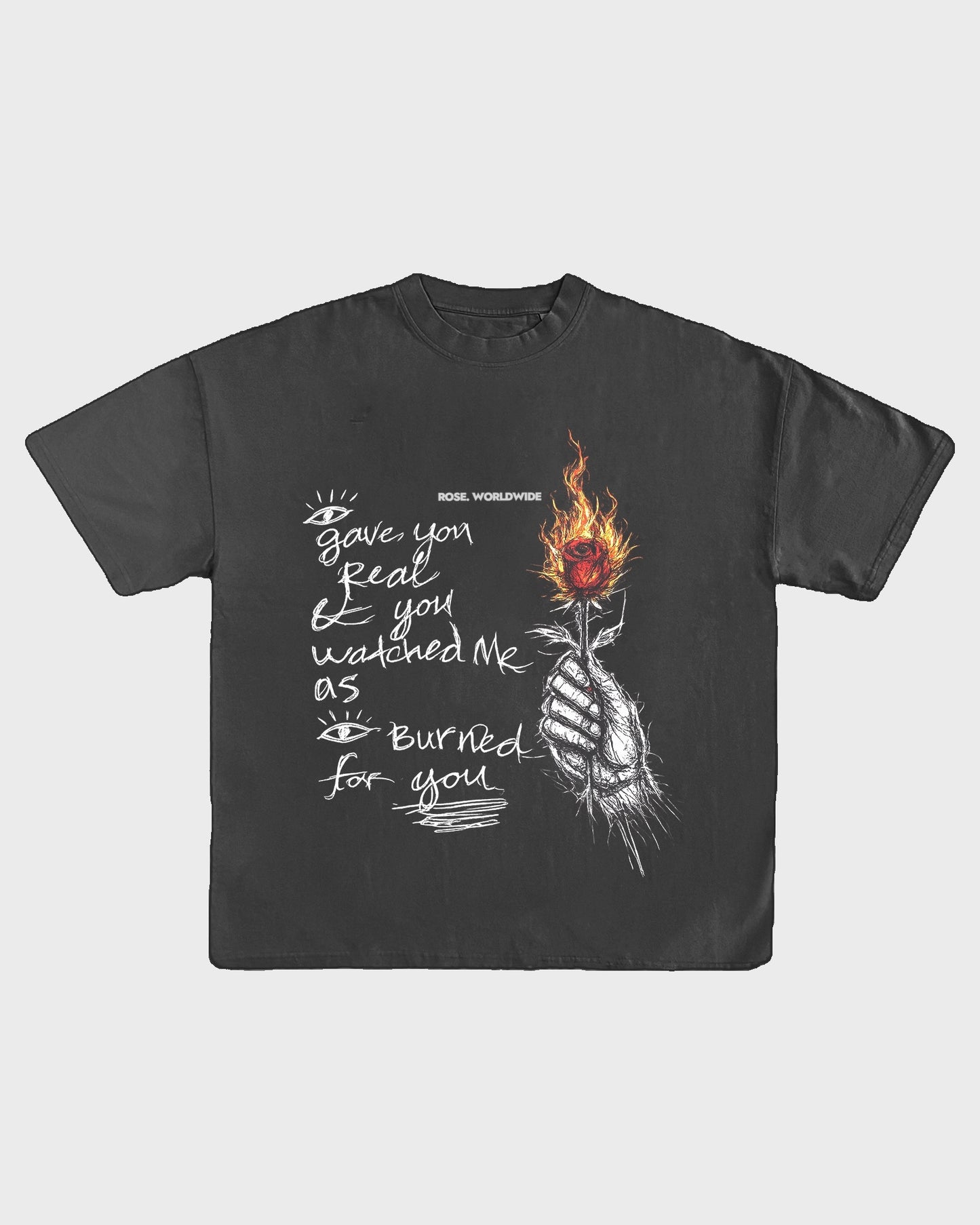 ROSE. Scribble Tee | Faded Black