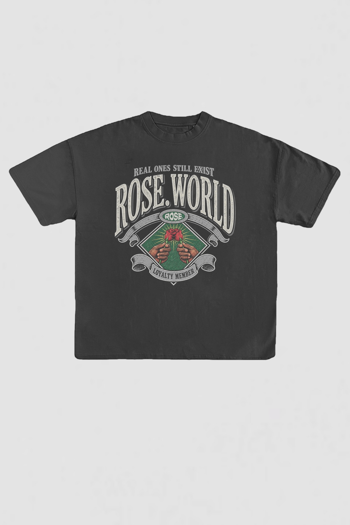 ROSE. Diamond Tee | Faded Black