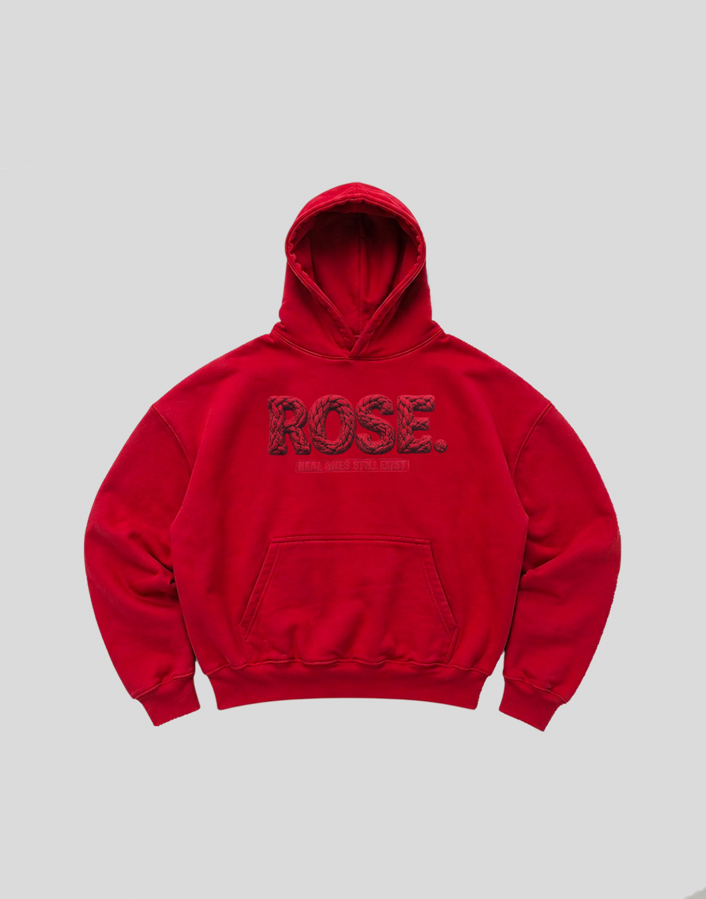ROSE. Cro. Hoodie| Red - Terry