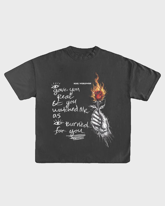 ROSE. Scribble Tee | Faded Black